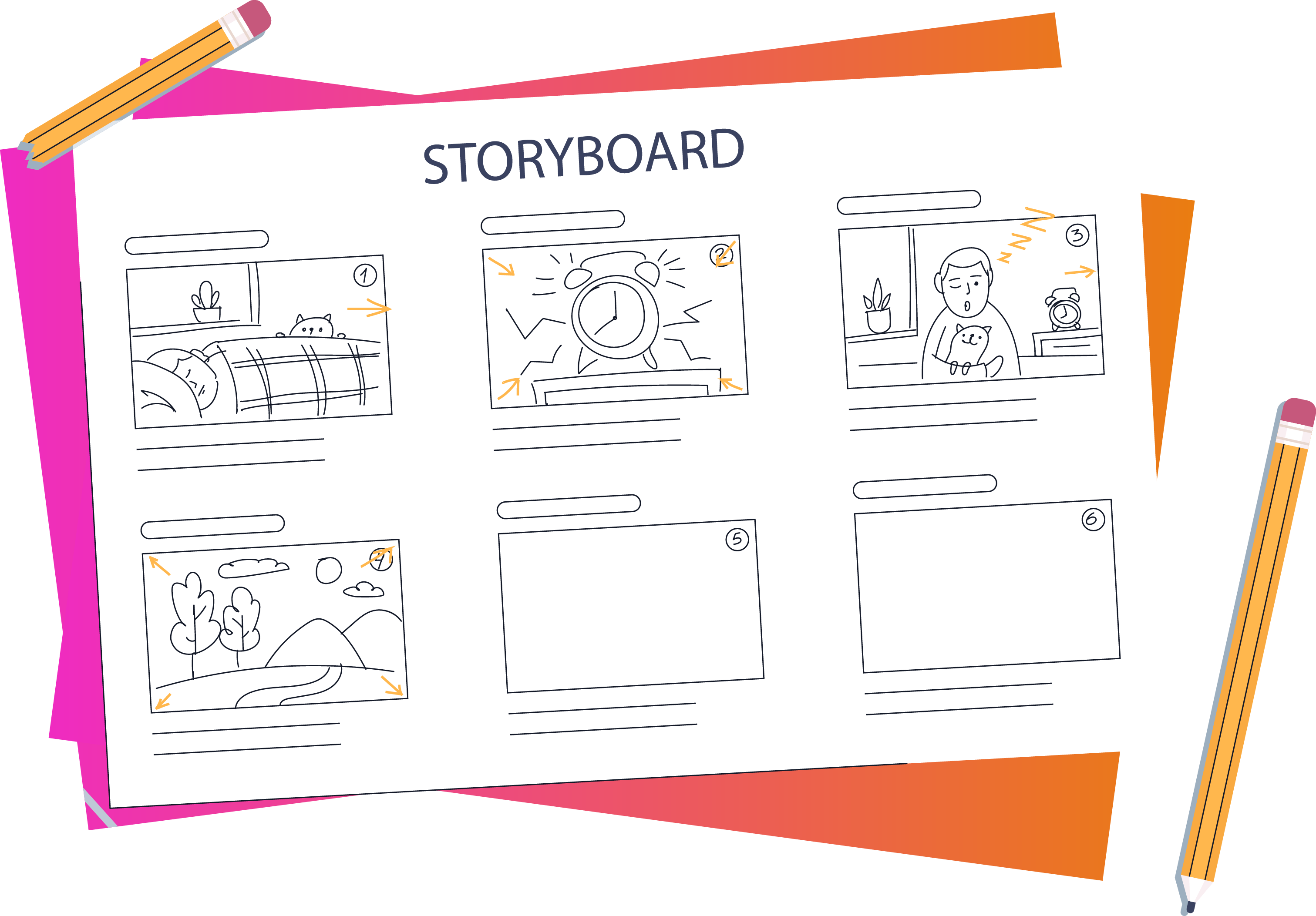 Storyboard design concept by Graphite Work about us page