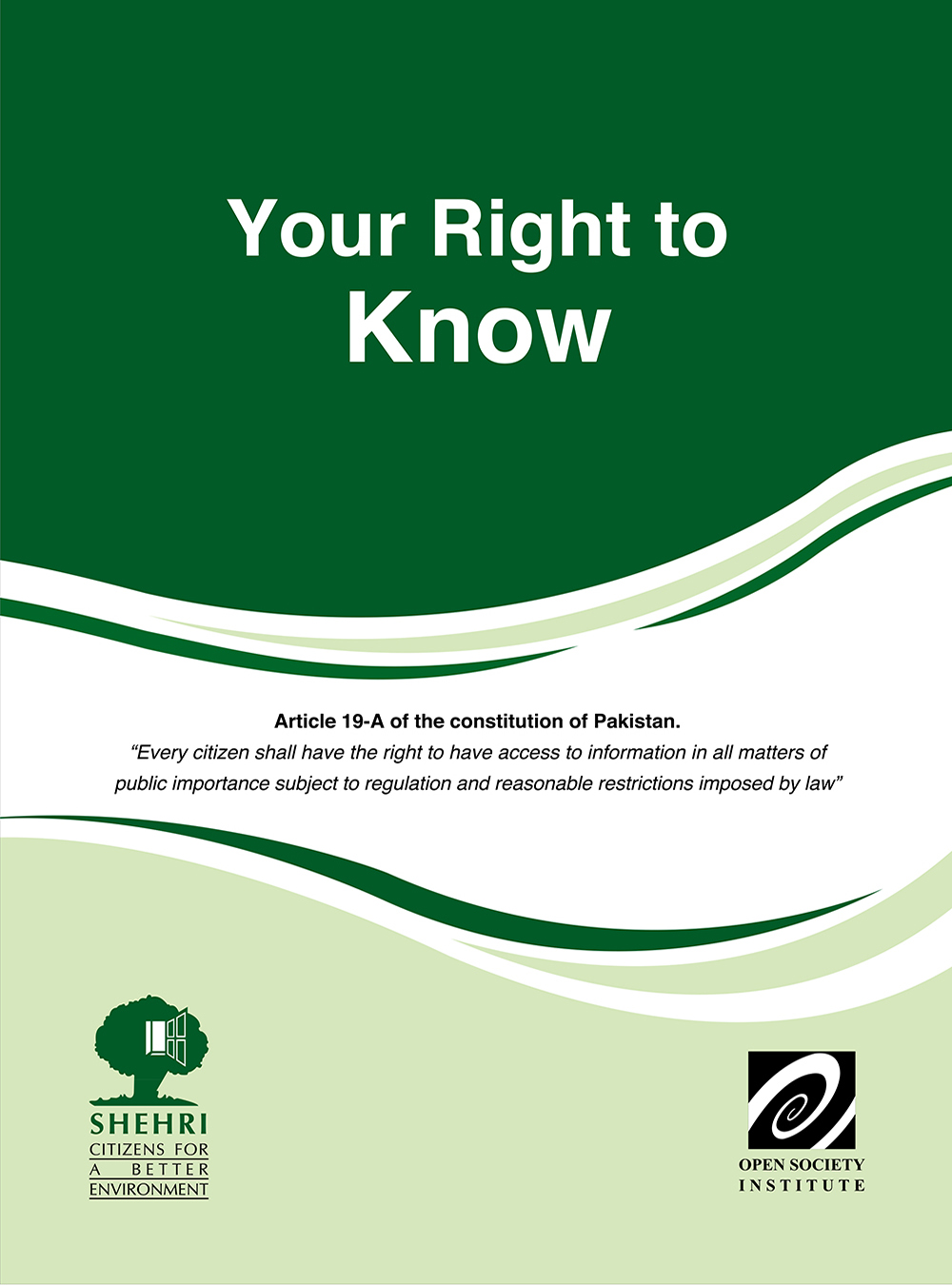 Your Right to Know - Book produced by Graphite Work