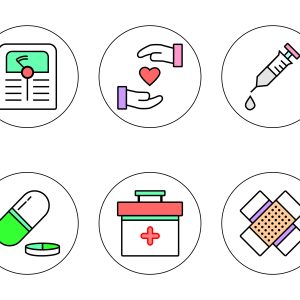 Medical Equipment Icons free Vector Graphics
