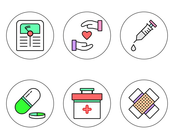 Medical Equipment Icons free Vector Graphics