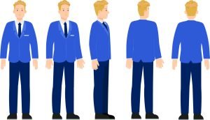 Formal Character Poses Vector With 5 Poses