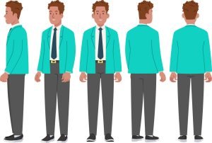Character Poses Vector With 5 Poses